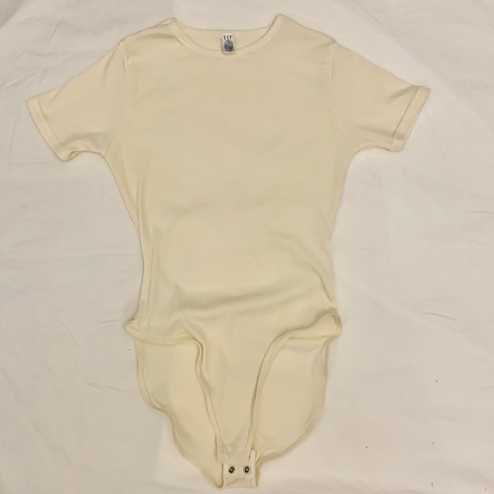Vintage cream GAP ribbed stretchy bodysuit